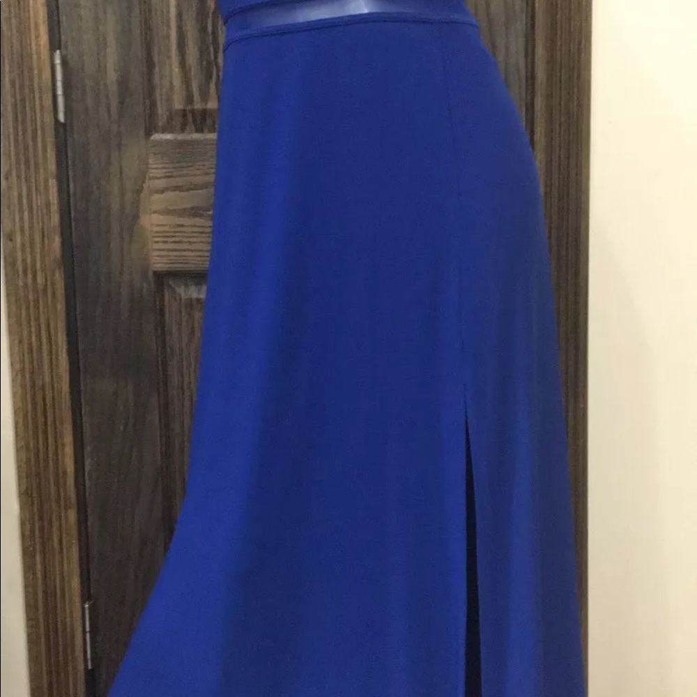 Women’s Formal Dresses Sexy Royal Blue Evening Gown Size 12 / 14 Blue Morgan Co - Picture 3 of 7